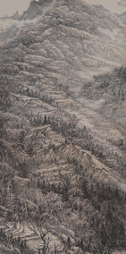 朱正发作品《秋梦》 规格：136×68cm